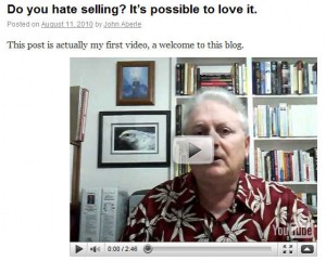 Picture of Aberle Consulting website with 1st video